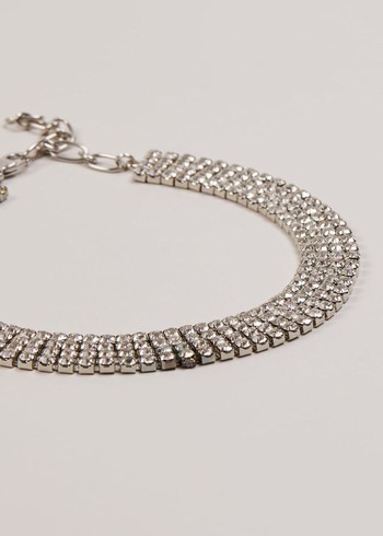 Phase Eight Sparkly Choker Jewellery Silver Canada | QPWMVB-813